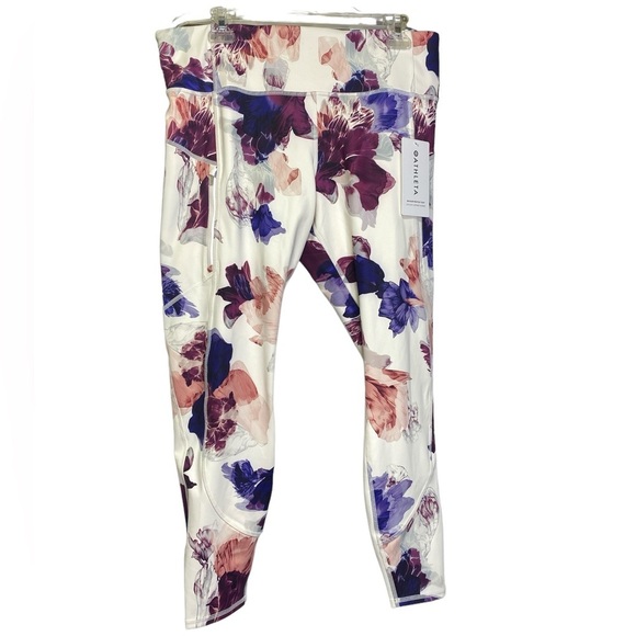 Athleta Floral Print High Rise Elation Yoga Workout‎ Leggings - Picture 2 of 8